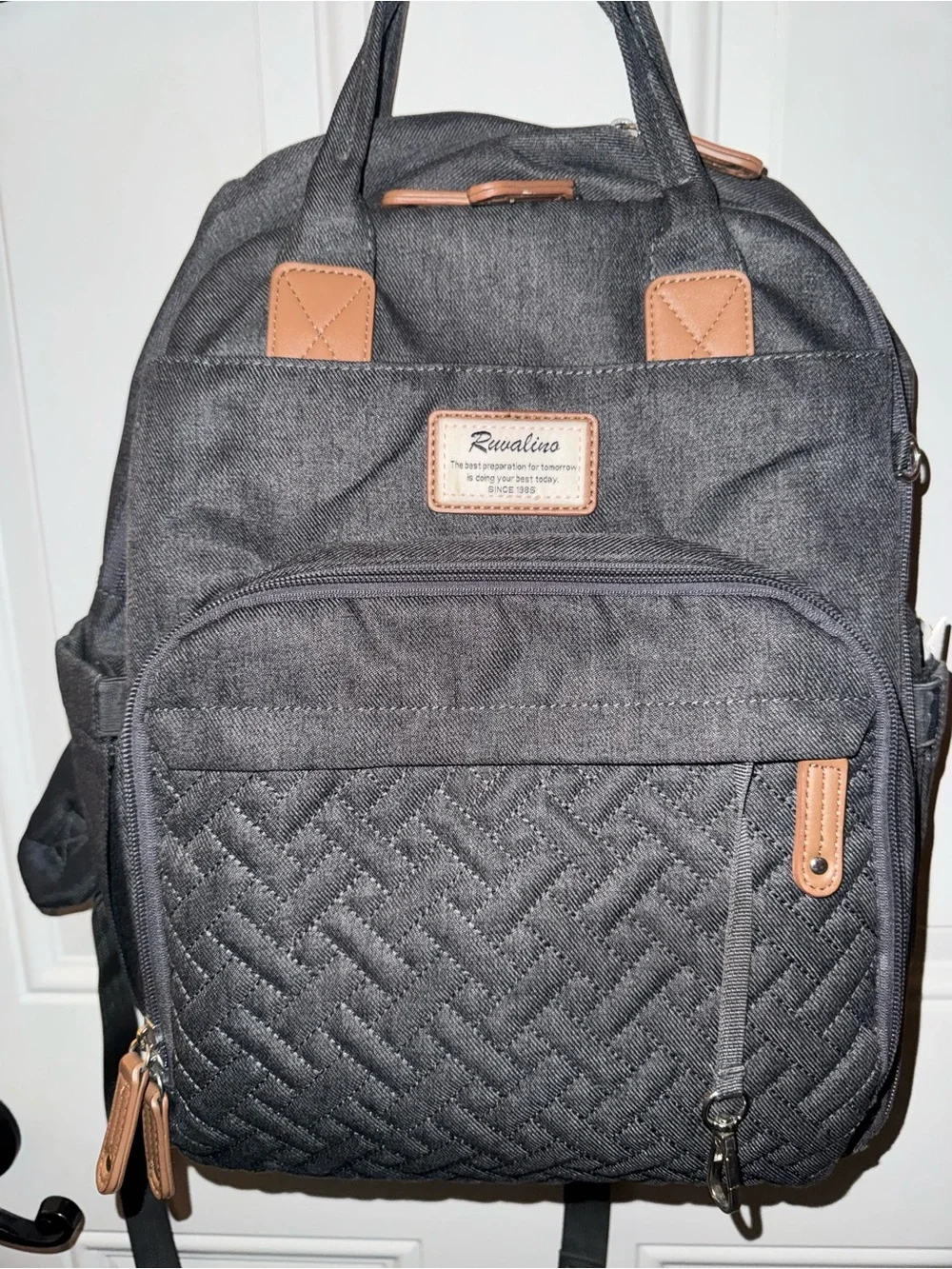 Ruvalino Diaper Bag Multi-function Travel Back Pack Maternity Changing Bags Gray